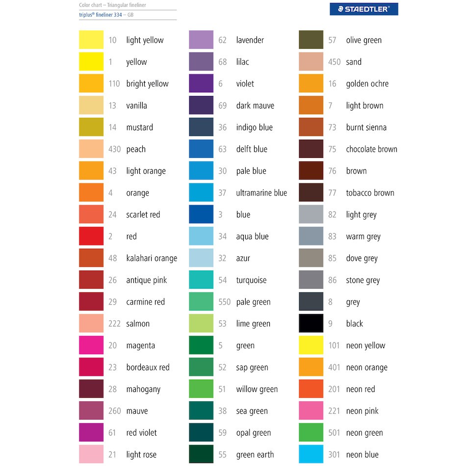 [ TÂM TÂM ]-Bút dạ kim triplus ® fineliner 334, bút kim màu Staedtler, line màu (20 màu/43 màu)-