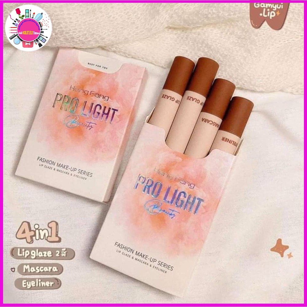 Set Trang Điểm PRO LIGHT: 1 Mascara + 1 Kẻ Mắt + 2 Son Lì của Feng Hang Hot Trend 2021 | BigBuy360 - bigbuy360.vn