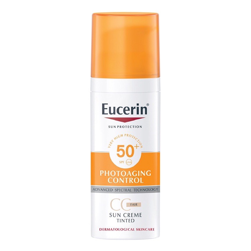 Kem Chống Nắng Eucerin Sun Cream Face Tinted CC Fair Cream SPF 50+ Làm Đều Màu Da 50ml