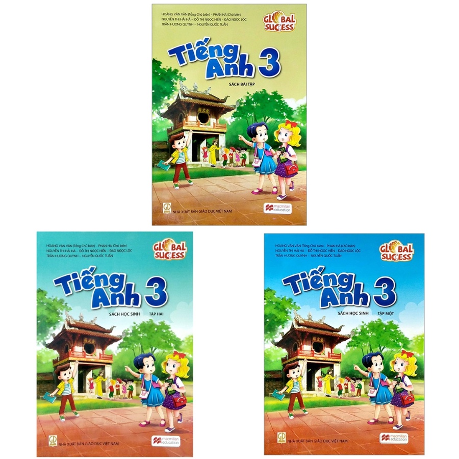 Sách - Combo Tiếng Anh Lớp 3 - Sách Học Sinh - Tập 1 + Tập 2 + Sách Bài Tập (Global Success)