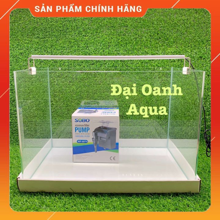 { RẺ VÔ ĐỐI } BỘ Bể Cá Kính Đúc 50cm Để Bàn, Dài 50cm Rộng 27cm  Cao 30cm - Bể Cá Cảnh Mini