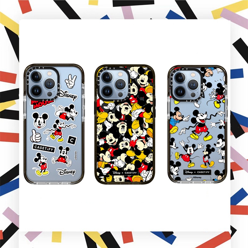 DISNEY Ốp Điện Thoại Silicone Mềm In Hình Mickey Cho iPhone X XS XR 11 12 13 14 Plus Pro Max