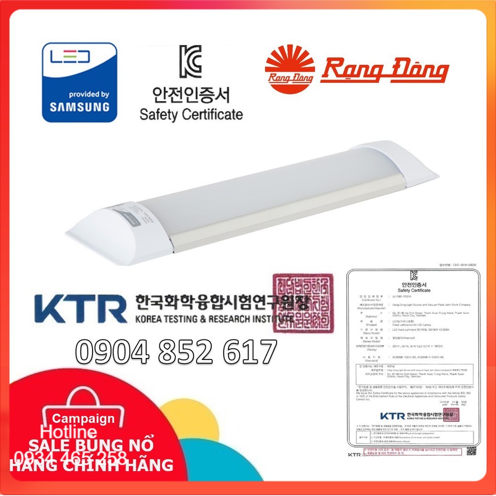 Bộ đèn tuýp LED bán nguyệt Rạng Đông 9W 30 cm , M26L 30/9W (KC Korea) [Cam kết]
