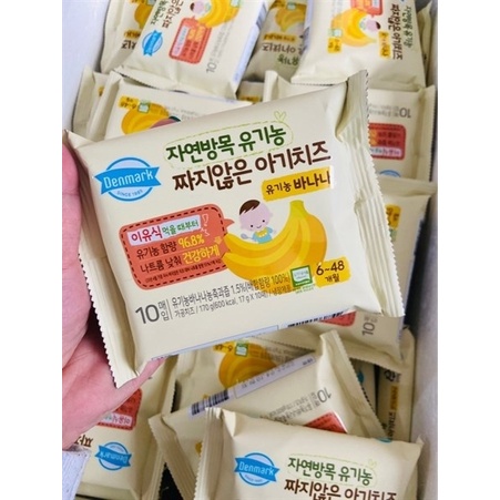 Phô Mai Tách Muối Hữu Cơ Hàn Quốc Cho Bé Ăn Dặm Các Vị Gói 10miếng x 18g