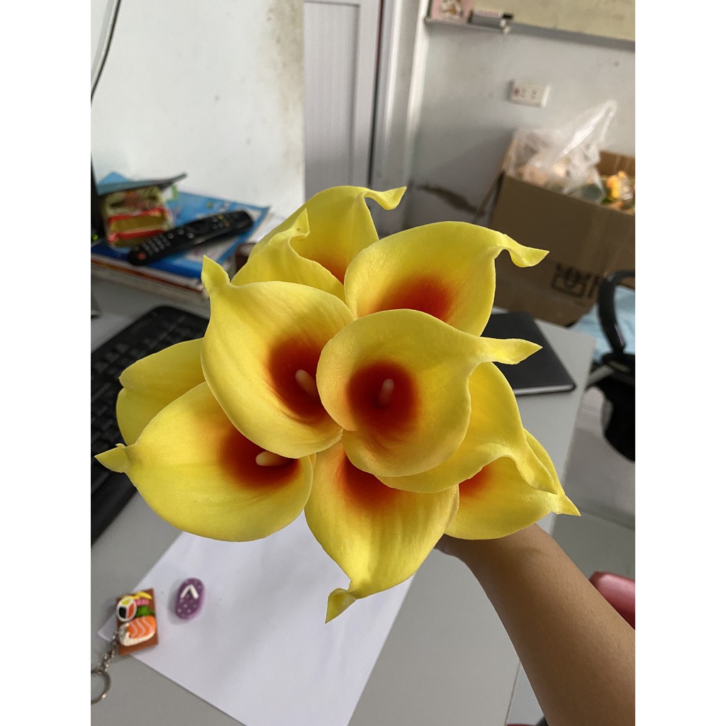 Hoa Giả - HOA RUM CALLA LILY Cao Cấp Gốc Nam Phi trang trí nhà cửa, văn phòng siêu đẹp