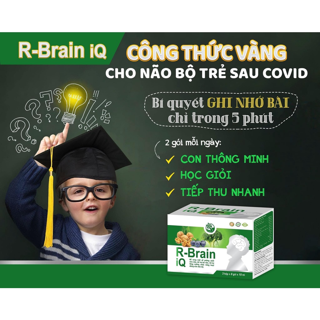 R Brain IQ DHA bổ não trẻ em dùng được cho bé từ 1 tuổi