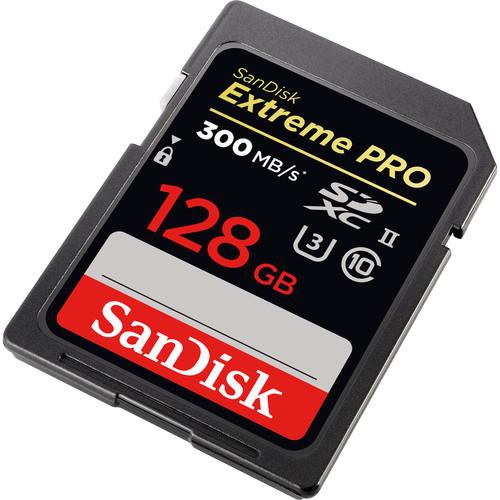 Thẻ nhớ SDXC Sandisk Extreme Pro UHS-II U3 2000x 128GB 300MB/s (Đen)