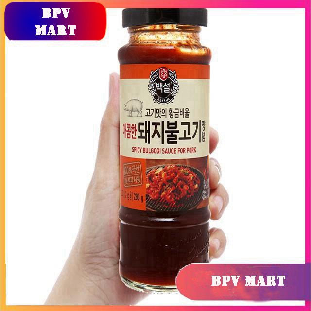 Sốt ướp thịt Bulgogi heo chai 290g - BEKSUL - NƯỚC ƯỚP THỊT NƯỚNG - BPV Mart