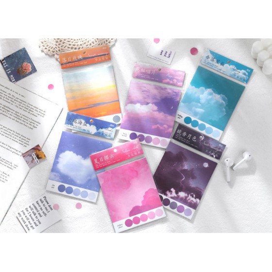 Sticker dot Wenshu chủ đề về mây