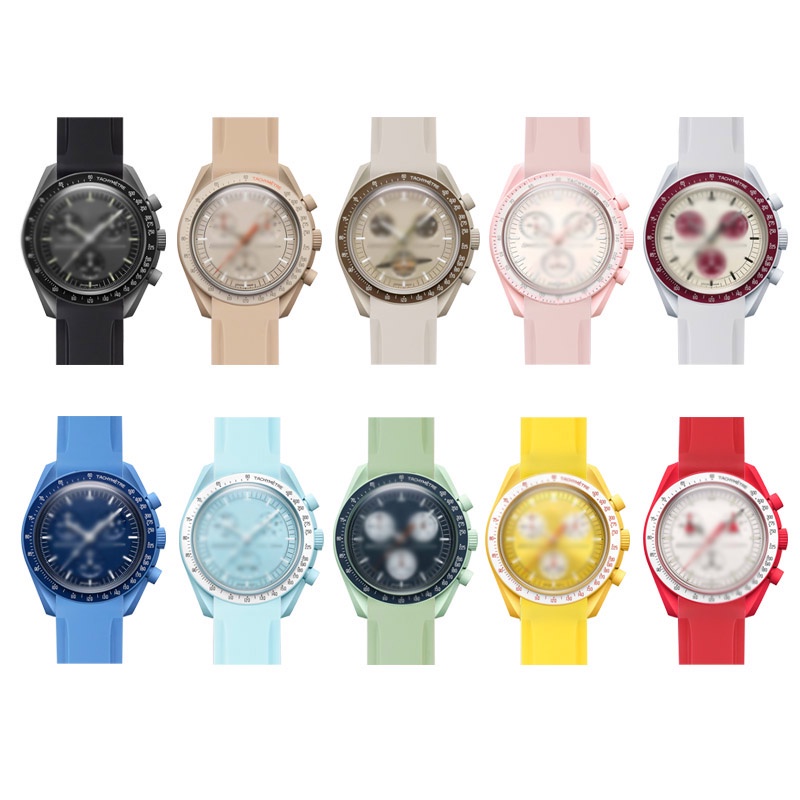 Dây Đeo Đồng Hồ Bằng Cao Su Silicone 20mm Chống Nước Cho Omega MoonSwatch