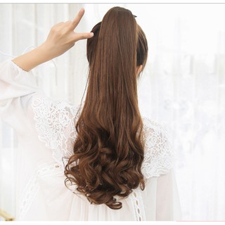 Tóc giả Cột Đuôi Tóc Xoăn (Tơ Nhân Tạo)