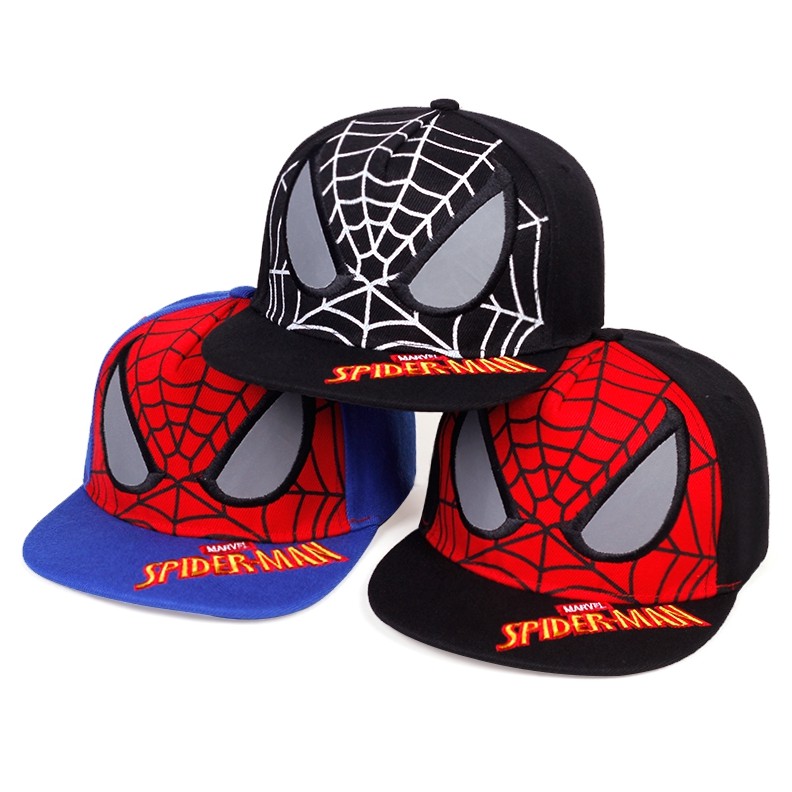 Toàn Bộ Nón Lưỡi Trai Thêu Hình Người Nhện Phong Cách hip hop