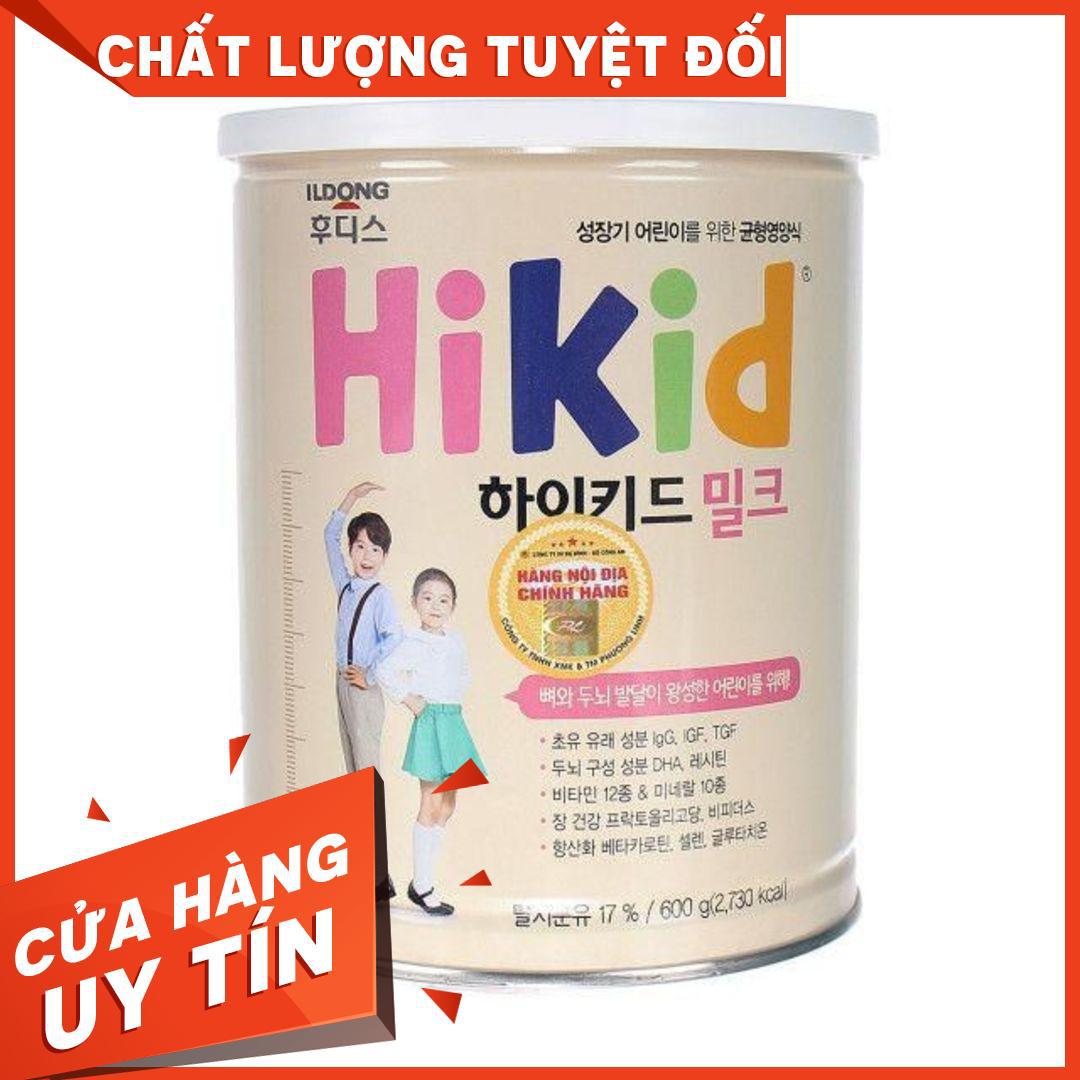 Sữa Hikid tăng chiều cao vị Vani, Socola, Premium 600g (Date 2021)