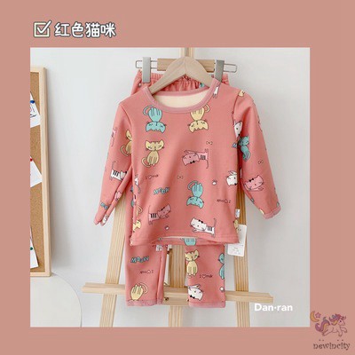 Bộ Đồ Ngủ Dài Tay Họa Tiết Hoạt Hình Cho Bé