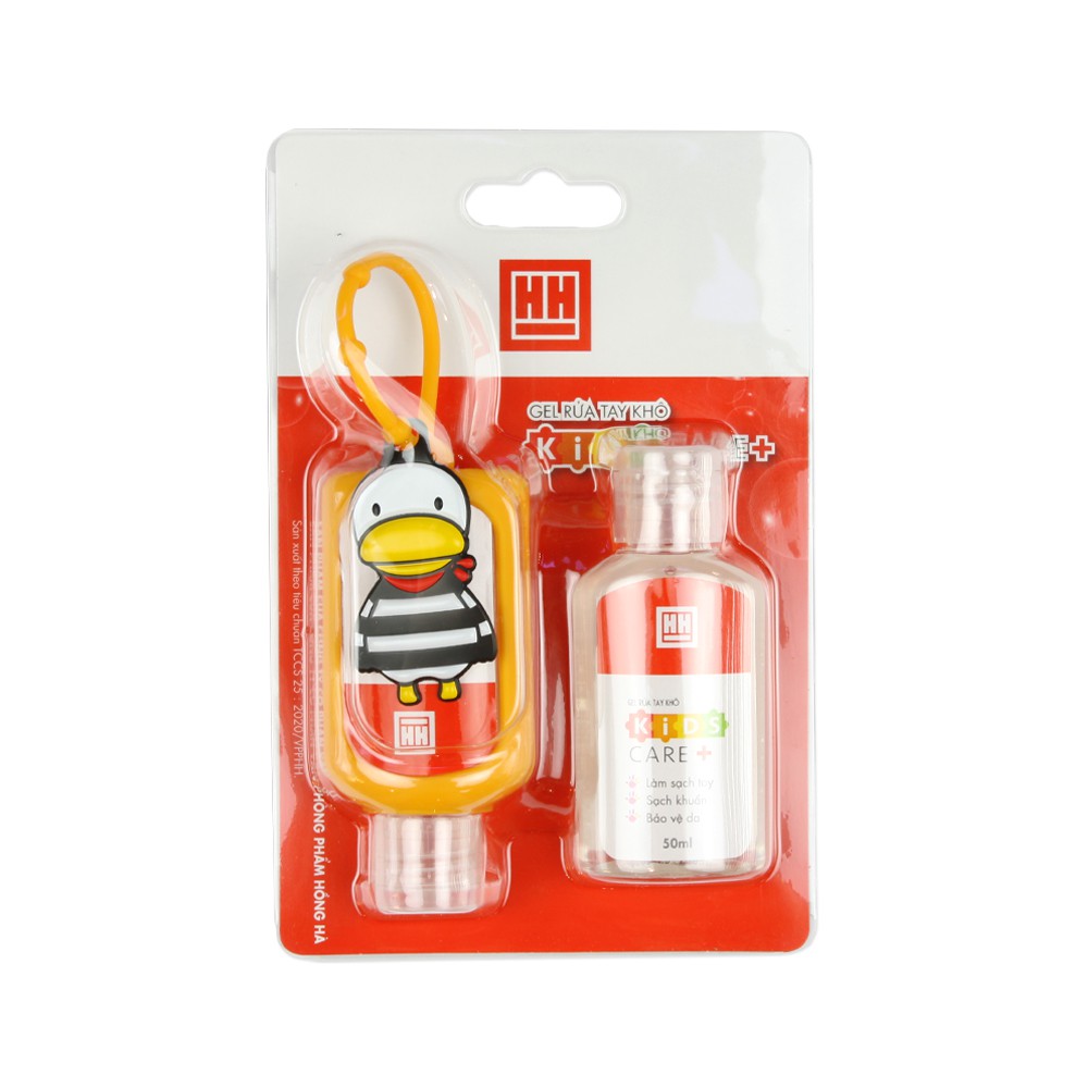 Set gel rửa tay khô kèm dây treo balo Hồng Hà Kids care+ 50ml (Combo 2 lọ gel rửa tay + 1 dây treo) | BigBuy360 - bigbuy360.vn