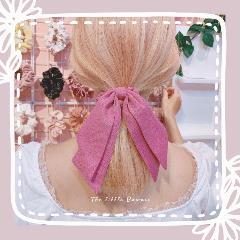 Cột tóc vải nơ đôi Petal Scrunchie