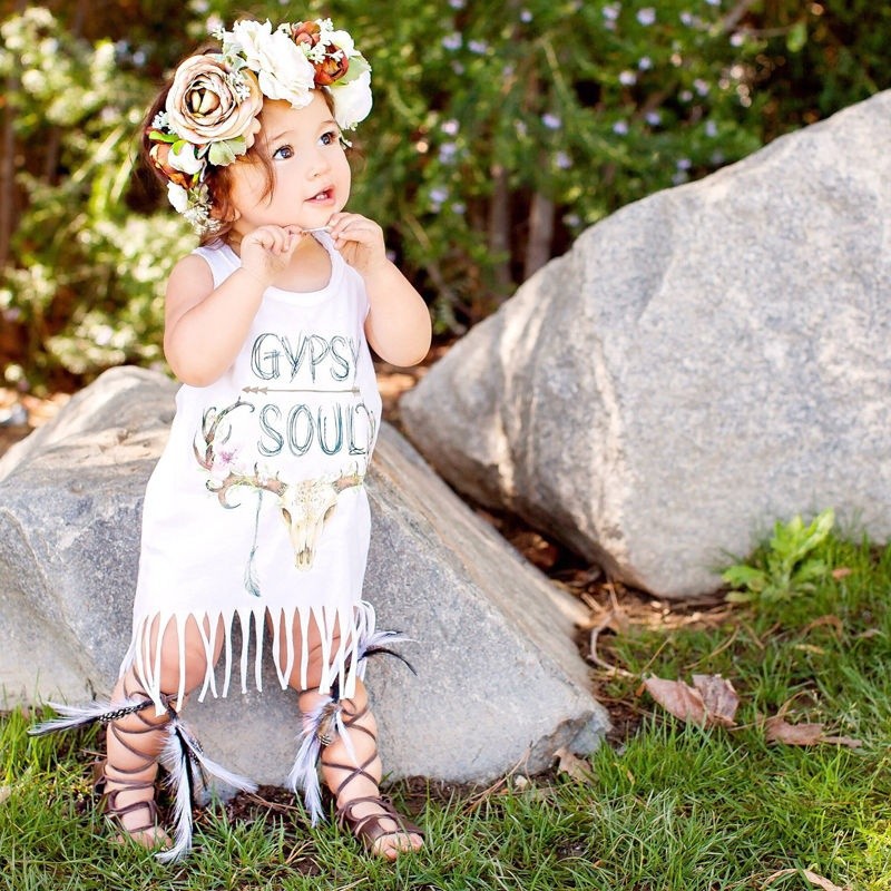 ღ♛ღNewborn Baby Kids Girl Dress Sleeveless Party Dress Summer Sundress Clothes 0-4Y