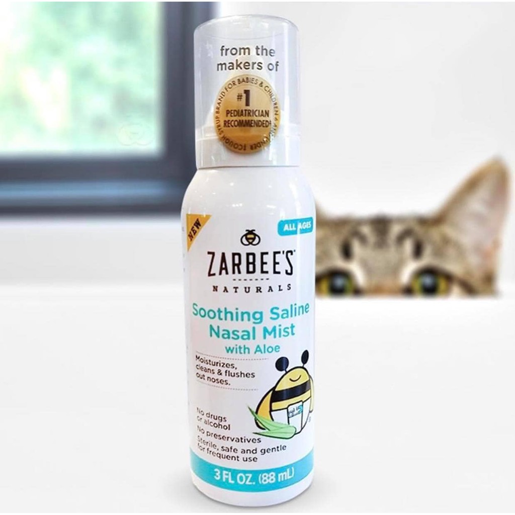 Xịt rửa mũi Zarbees cho bé 0m+ 88ml với chiết xuất nha đam