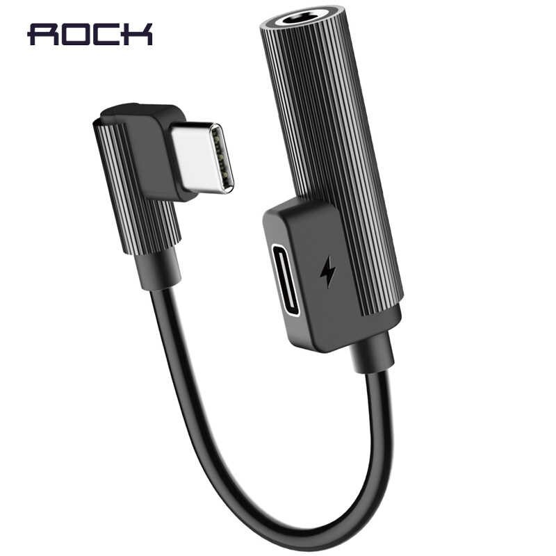 DÂY CHUYỂN TYPE C RA 3.5MM LI KÈM CỔNG VỪA SẠC VỪA NGHE NHẠC ROCK CABLE ADAPTER