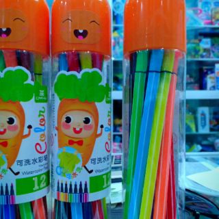 Bút dạ 12 màu cây dài hình cà rốt