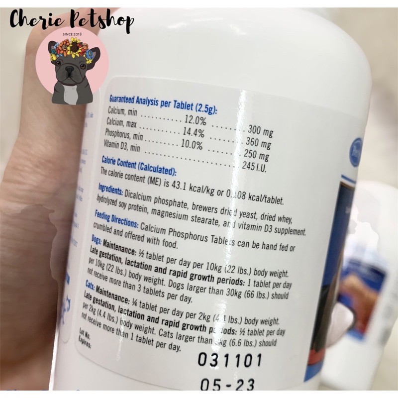 [Mã PET50K giảm Giảm 10% - Tối đa 50K đơn từ 250K] VIÊN CANXI CHO CHÓ MÈO CALCIUM PHOSPHORUS PETAG