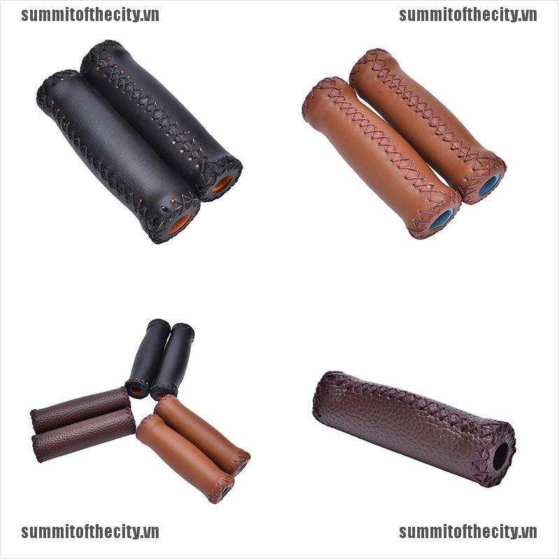 Bọc tay lái xe đạp leo núi bằng da nhân tạo kiểu vintage cao cấp