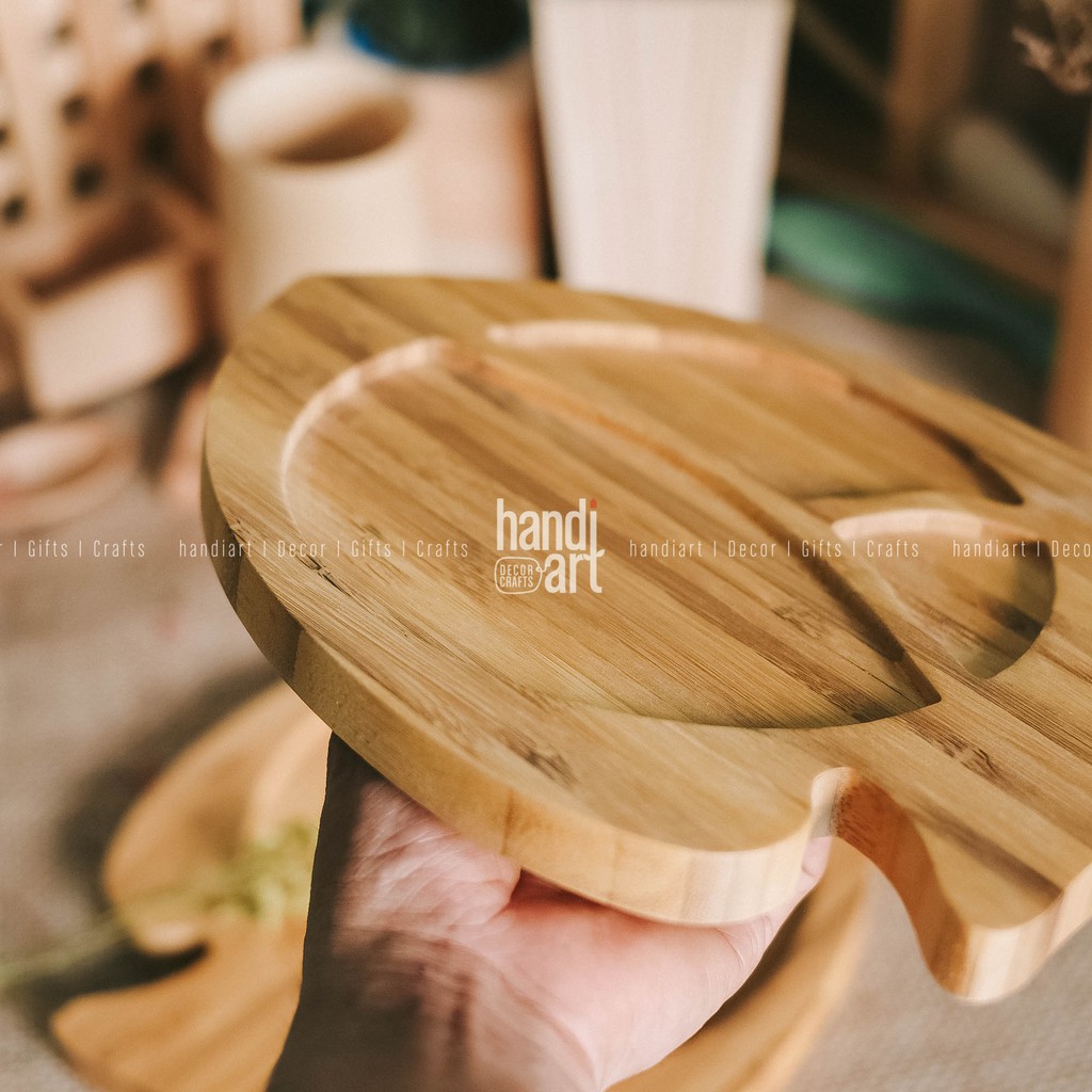 Khay gỗ tre con cá - Khay gỗ tre ăn dặm - bamboo wooden tray