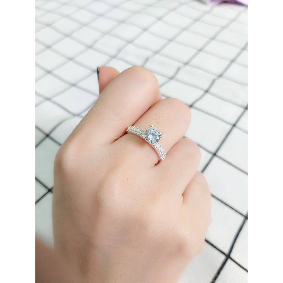 Nhẫn bạc nữ | Nhẫn bạc nữ đá cao