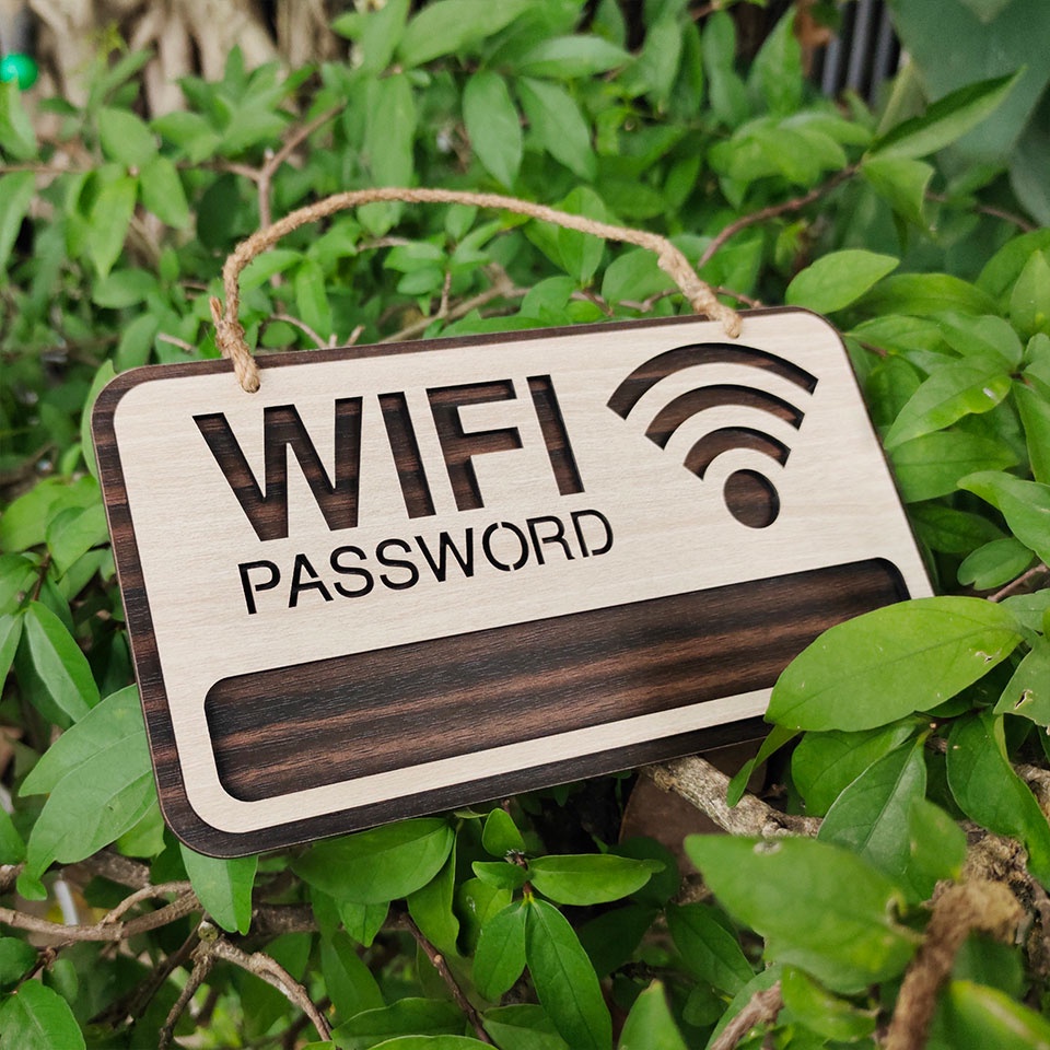 Bảng Wifi Gỗ Decor quán cafe - TW01