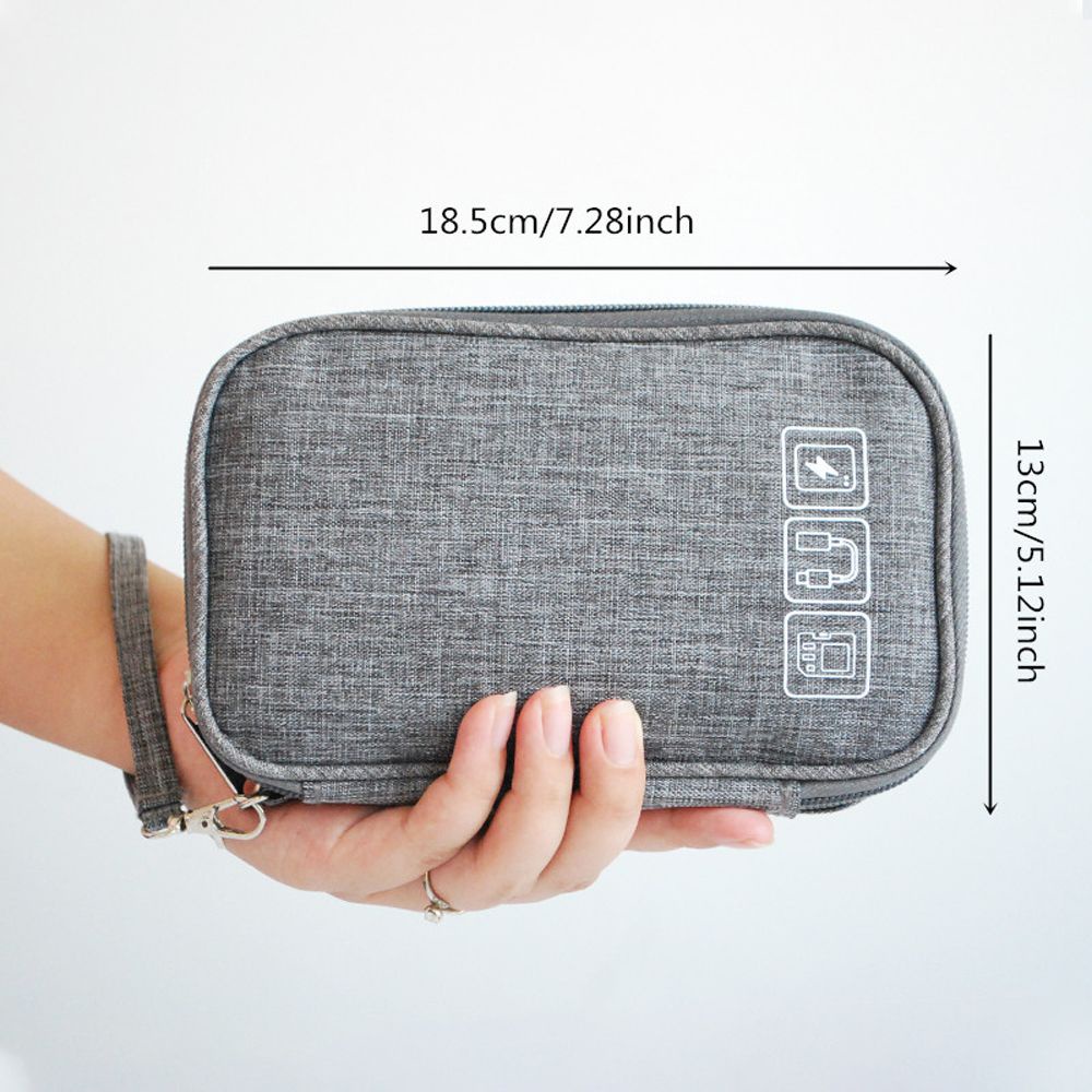 CONOPERY Túi Đựng Dây Cáp Sạc / Tai Nghe Kỹ Thuật Số Chống Nước Có Khóa Kéo Nhiều Màu