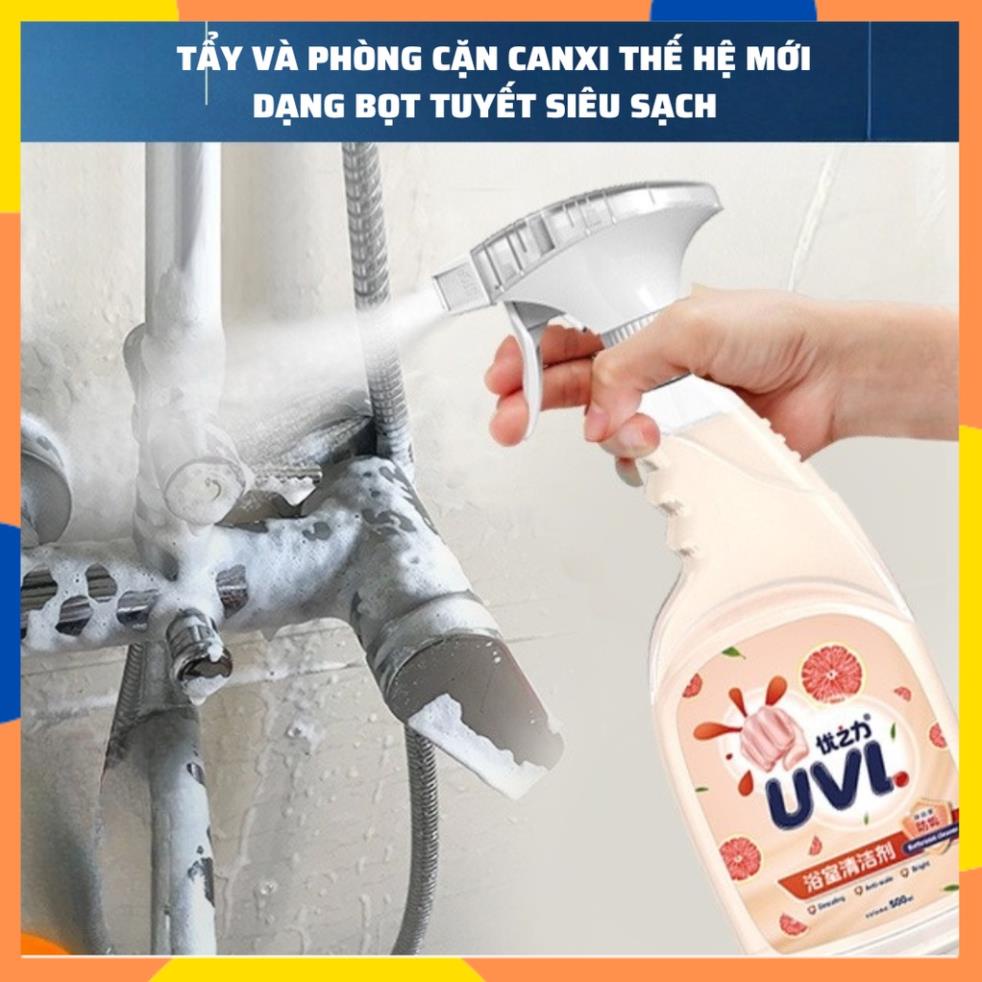 Dung Dịch Tẩy Cặn Canxi Thế Hệ Mới Làm Sạch Vách Kính, Vòi Inox, Bồn Sứ, Gạch Men An Toàn Tiện Lợi Hiệu Qủa 500ml K188