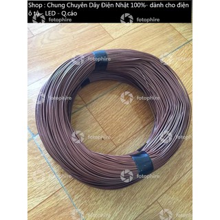 Dây điện nhật 0,75mm màu nâu 100m ...chuyên cho điện ô tô. làm led.
