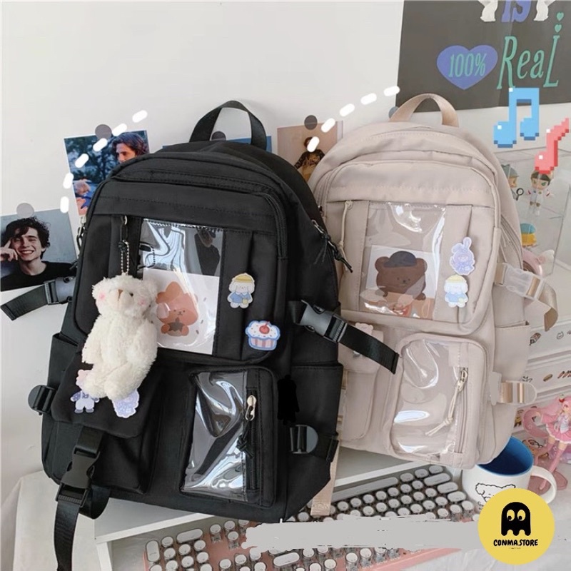 🧸Balo đi học Ulzzang Hàn xinh xắn  túi trong dài HÀNG CÓ SẴN