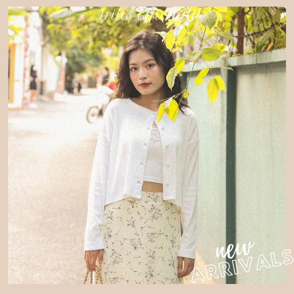 ariustees- Áo cardigan Cotton cardigan