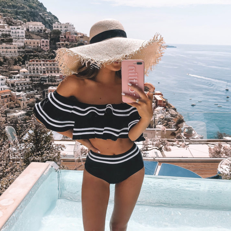 One bikini Một Mảnh Trễ Vai Lưng Cao Gợi Cảm