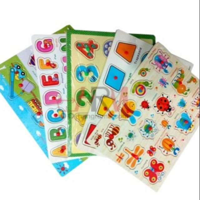 Sỉ Combo 10 bảng ghép hình có núm
