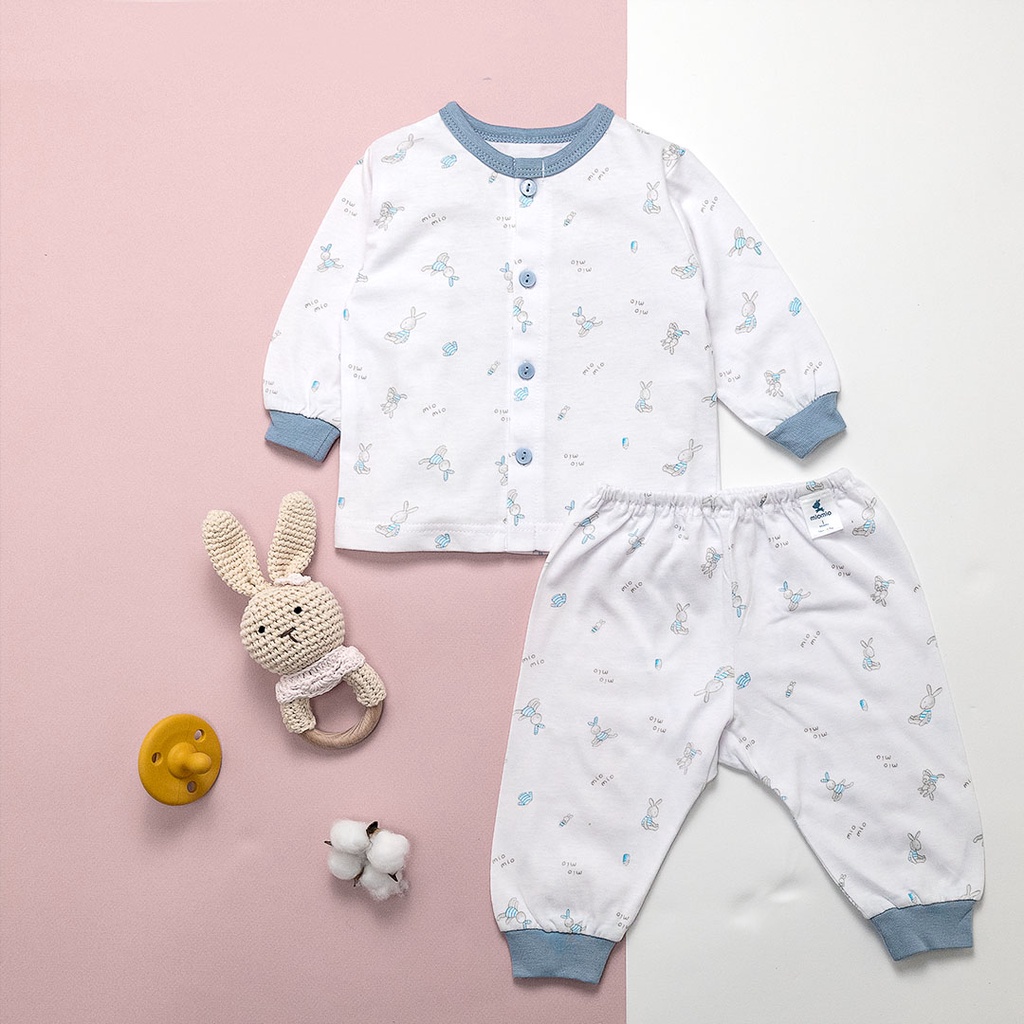 Bộ Quần Áo Sơ Sinh Dài Tay, Nút Giữa MIOMIO - Cho Bé Trai, Bé Gái , Vải Cotton