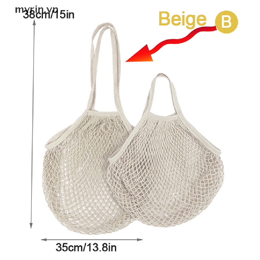 Túi Lưới Cotton Đựng Trái Cây Tái Sử Dụng Tiện Lợi