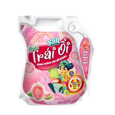 KUN_Nước trái cây ổi thùng 24 túi x 110ml