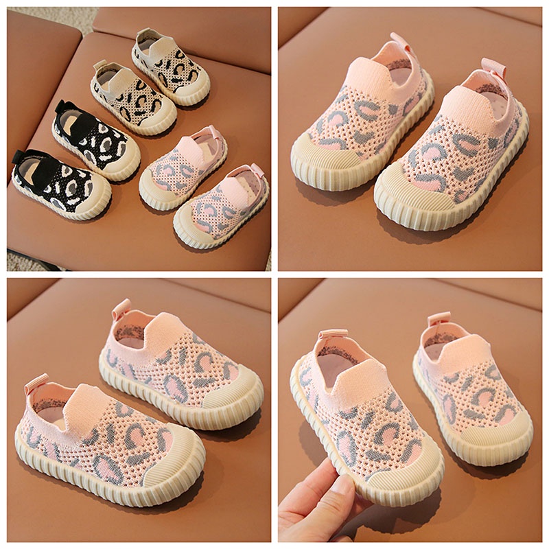 SUGE Giày Sneaker Dệt Kim Đế Mềm Chống Trượt Thoáng Khí Thời Trang Cho Bé Trai Và Gái