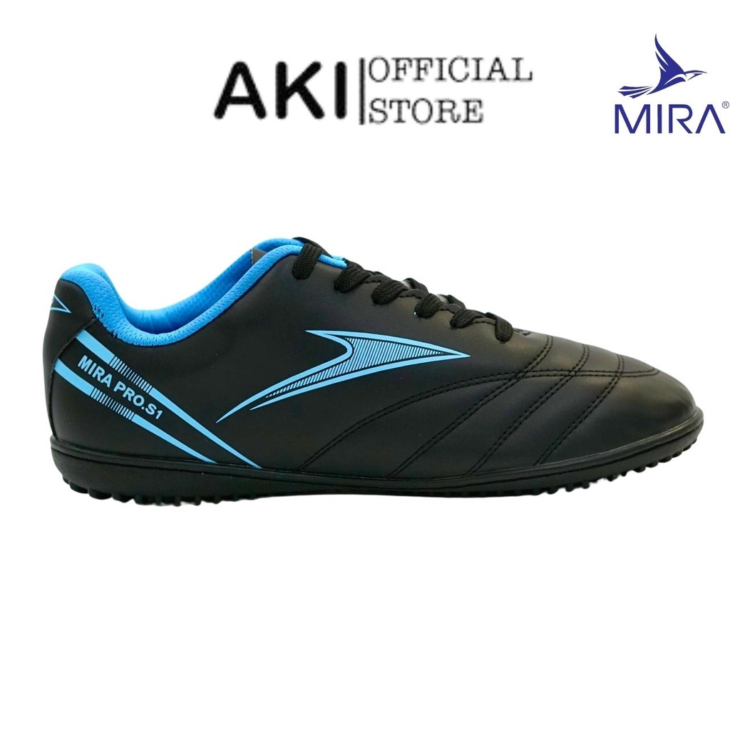 Giày đá bóng nam cỏ nhân tạo Mira Pro S1 Đen thể thao chính hãng giá rẻ, giày đá banh nam thời trang mềm đẹp - thumbnail