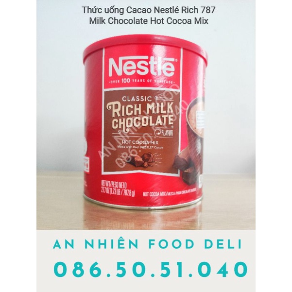 Bột Socola Uống Liền Nestlé Bột  Cacao Classic Rich Milk Chocolate