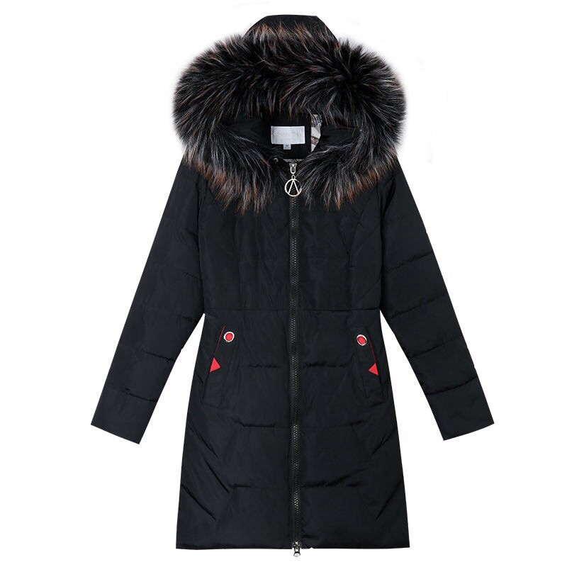 Áo Phao Mủ Lông Dáng Dài Nữ Hàng Cao Cấp Quảng Châu