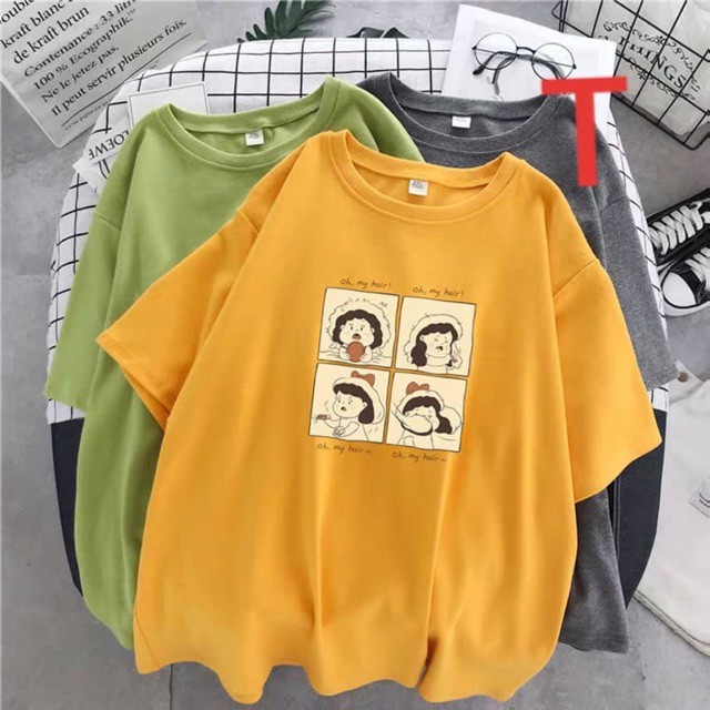 [FREESHIP ĐƠN TỪ 50K] Áo phông bốn ô vuông cô gái DTR0320