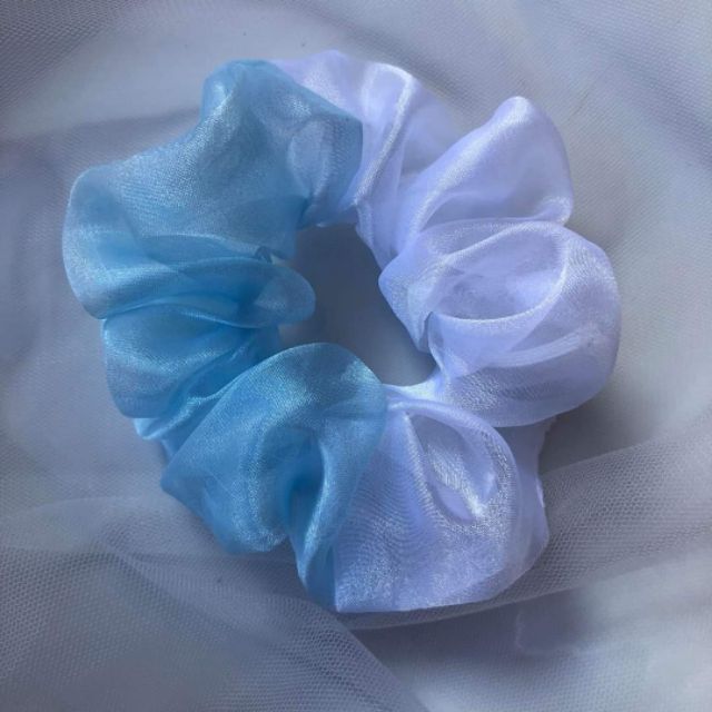 Dây cột tóc Scrunchies phối voan lụa 2 màu ❤️