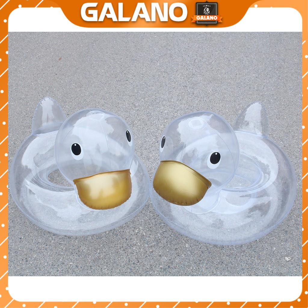 Phao Bơi Cho Bé GALANO Phao Bơi Trẻ Em Xỏ Chân Chống Lật An Toàn Bơi Lội Hình Vịt Trong Suốt SS-001267