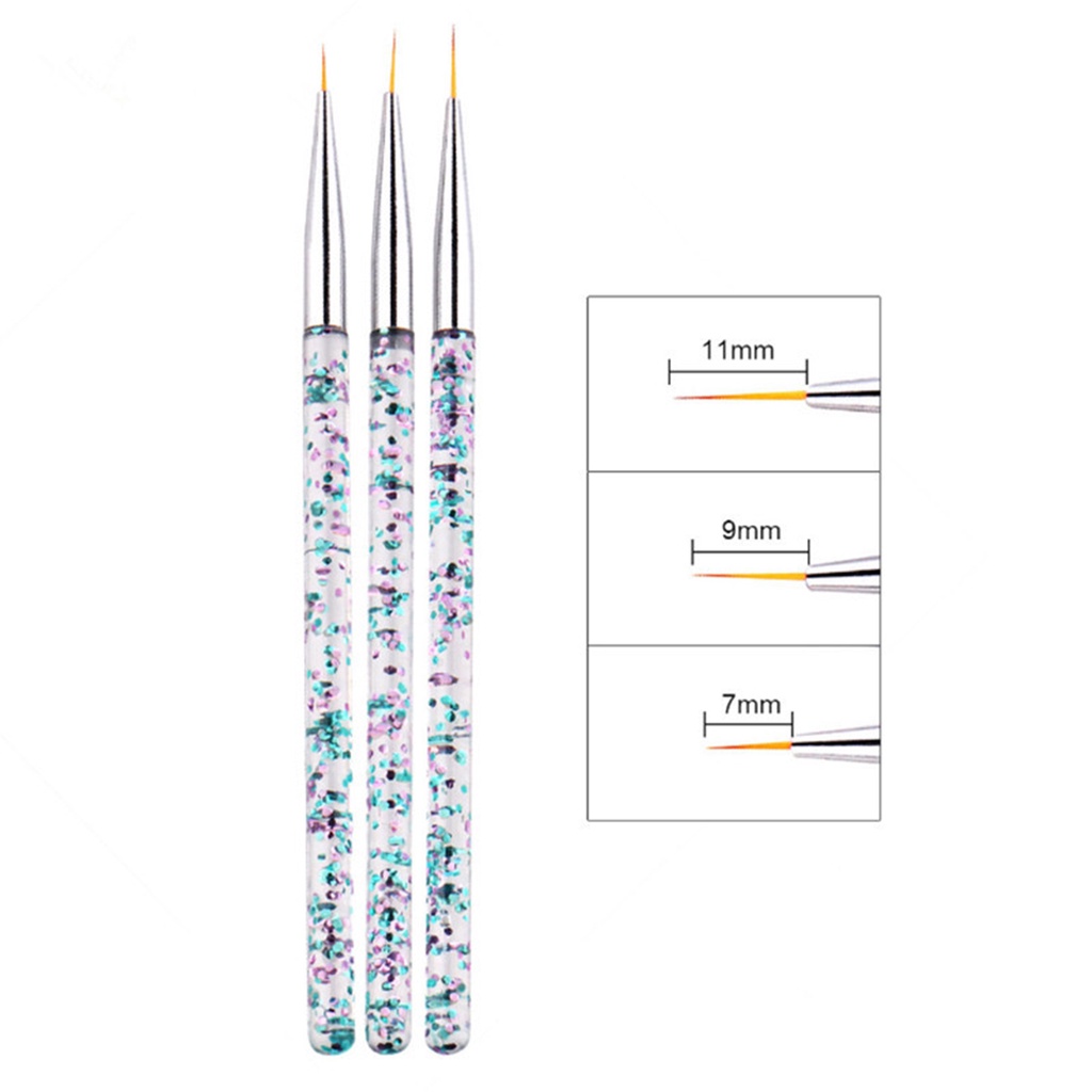Set 3 Bút Trang Trí Móng Tay Bằng Acrylic Siêu Mỏng Độc Đáo DIY