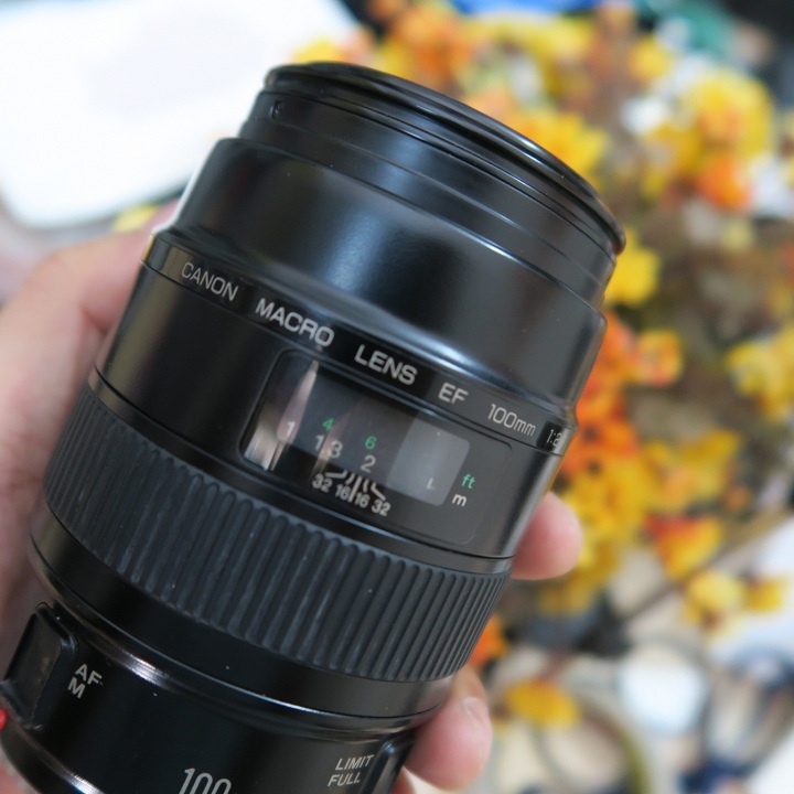 Ống kính Canon 100f2.8 Macro chuyên chụp chân dung và sản phẩm