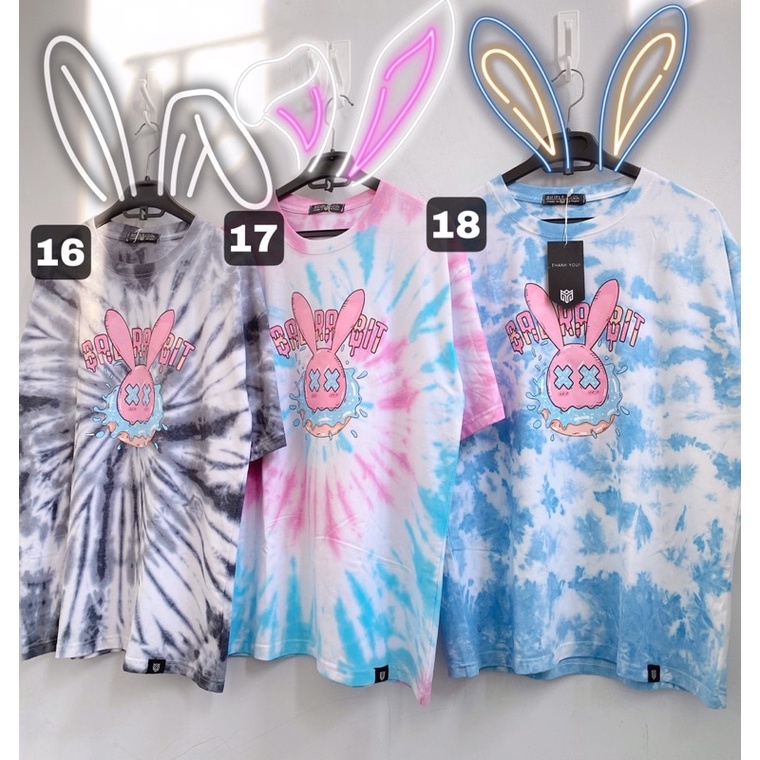 Áo Thun Tay Lỡ Loang Màu Bad Rabbit Nam Nữ Unisex - Form rộng &lt;75Kg