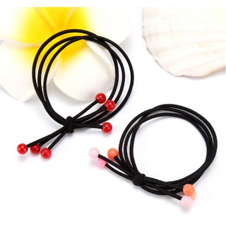 Dây buộc tóc phối hạt nhiều màu
